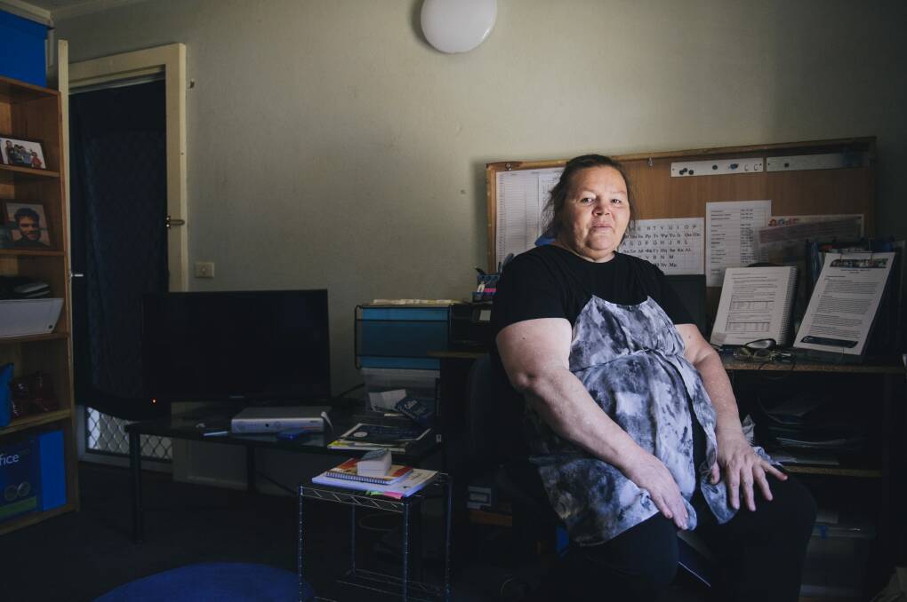 Owen Flats resident Maree Pavloudis whose public housing flat is expected to be bulldozed as part of the Northbourne corridor and light-rail plan.  Photo: Rohan Thomson