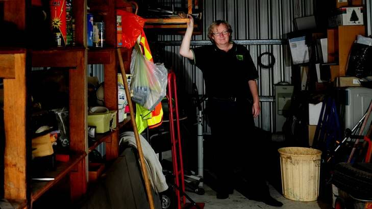 Chief Operations officer of All Bids, Richard Hume at Storage Shed Queanbeyan. The entire contents of abandoned storage units going up for unreserved online auction. Photo: Melissa Adams