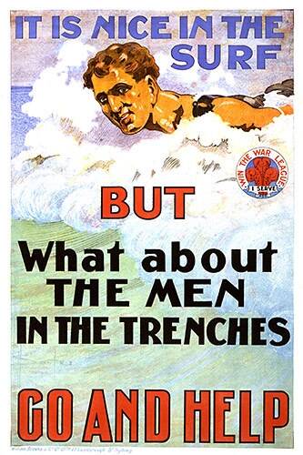 A glossy World War I recruitment poster from 1915. Photo: Supplied