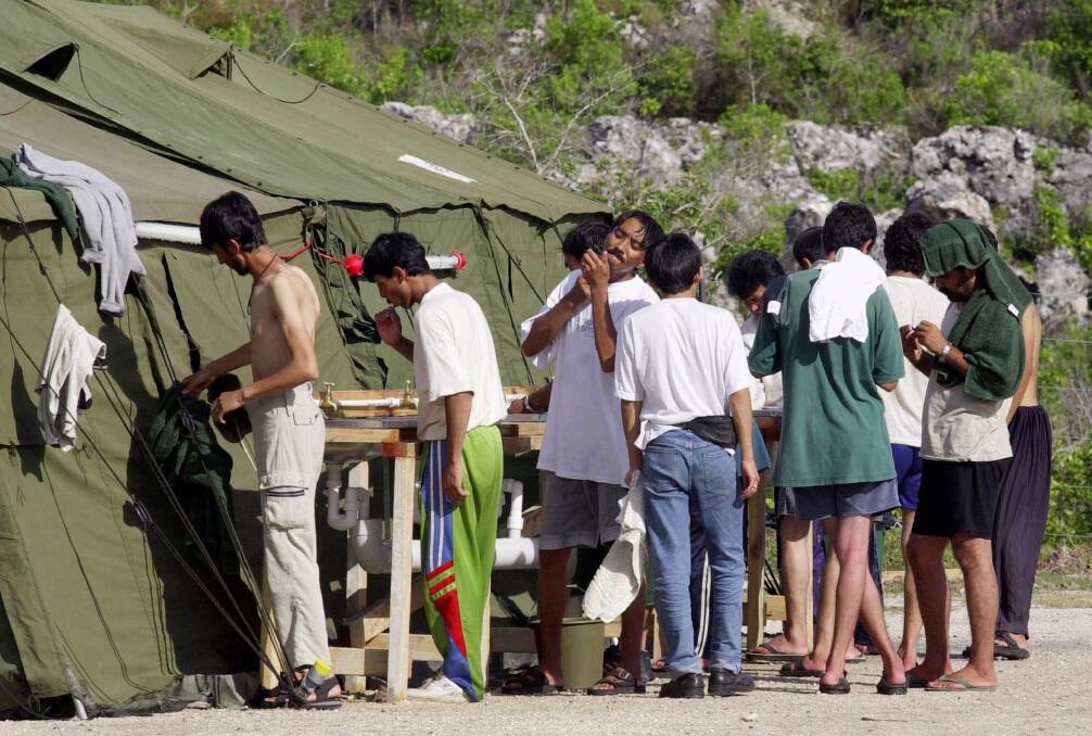 Refugees living in camps on Nauru.  Photo: Rick Rycroft