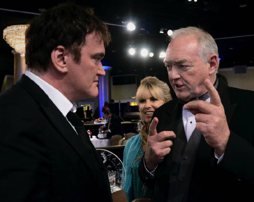 Directors Quentin Tarantino, left and Brian Trenchard-Smith at the BAFTAs. Photo: Supplied