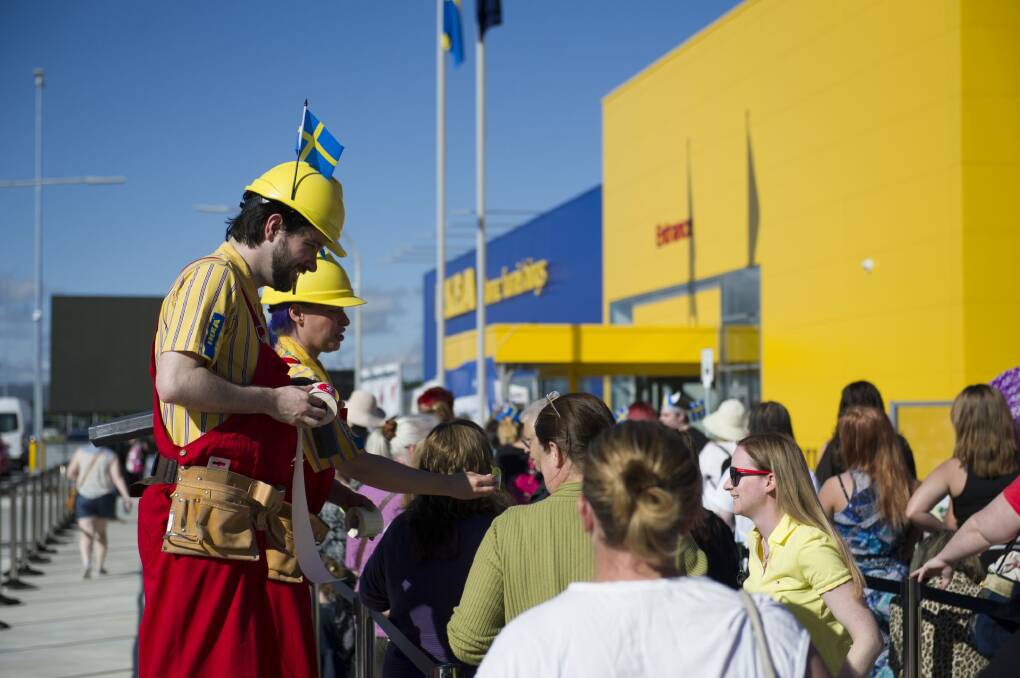 Flatpack flourishing: Canberra's new IKEA store saw the sale of homewares in the ACT rise.  Photo: Jay Cronan