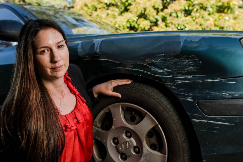 Erika Bacon's car was hit by a vehicle driven by a Russian diplomat. Photo: Jamila Toderas