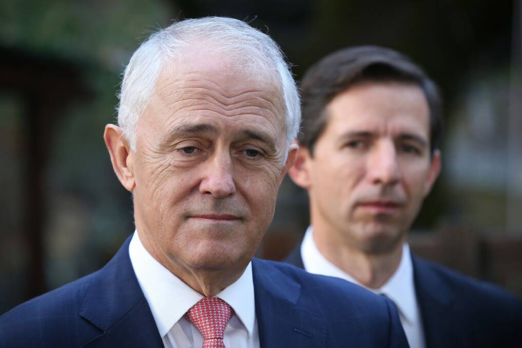 Yet to announce plans: Prime Minister Malcolm Turnbull and Education Minister Simon Birmingham. Photo: Andrew Meares