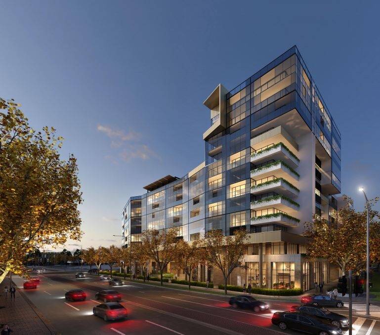 The planned 12-storey tower block on the corner of AInslie Avenue and Cooyong Street, now approved.