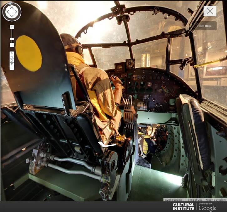 A view of inside the G For George Lancaster bomber Photo: Google Trekker
