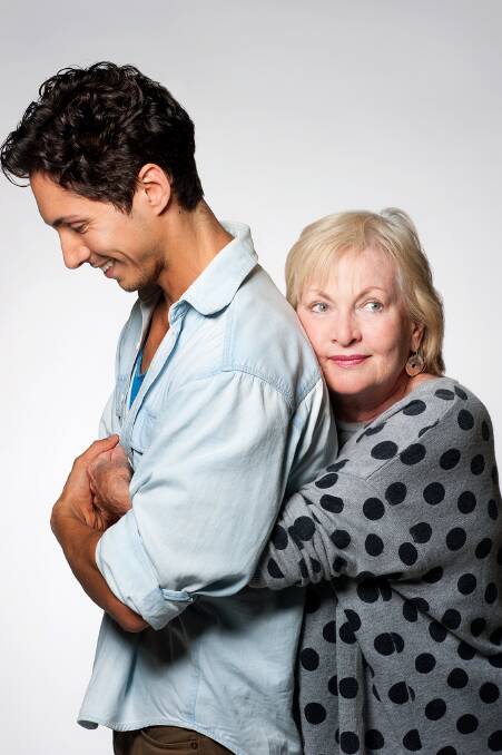 Stephen Multari as 21-year-old Leo and Diana McLean, who plays 91-year-old grandmother Vera.  Photo: Marnya Rothe
