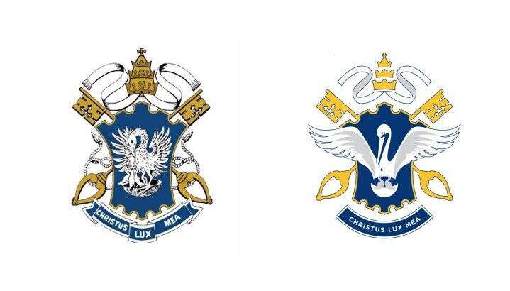 St Eddie's old, and new crest.