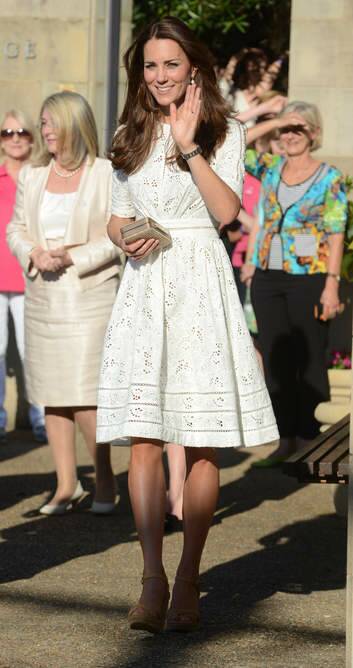 Cannot be found in stores: Catherine, Duchess of Cambridge wears Roamer Day Dress from Zimmermann Spring/Summer 2014 Collection. Photo: Getty Images