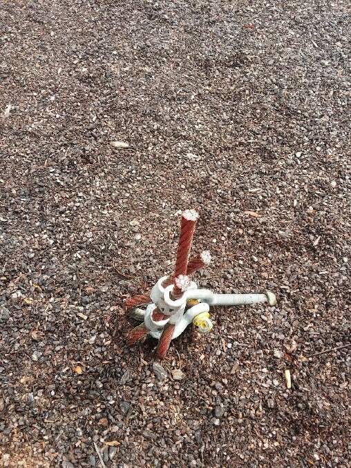 Part of a playground in Greenway is temporarily closed due to vandalism. Photo: Supplied