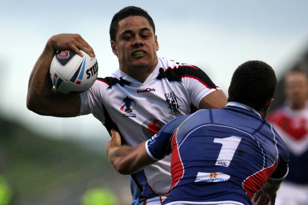"Something special": Jarryd Hayne in action for Fiji in the 2008 World Cup. Photo: Greg Totman