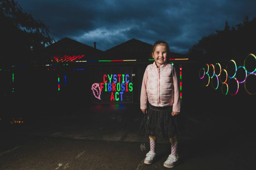 Harriett Pryor, 6, was born with cystic fibrosis and Prader-Willi Syndrome. Photo: Jamila Toderas