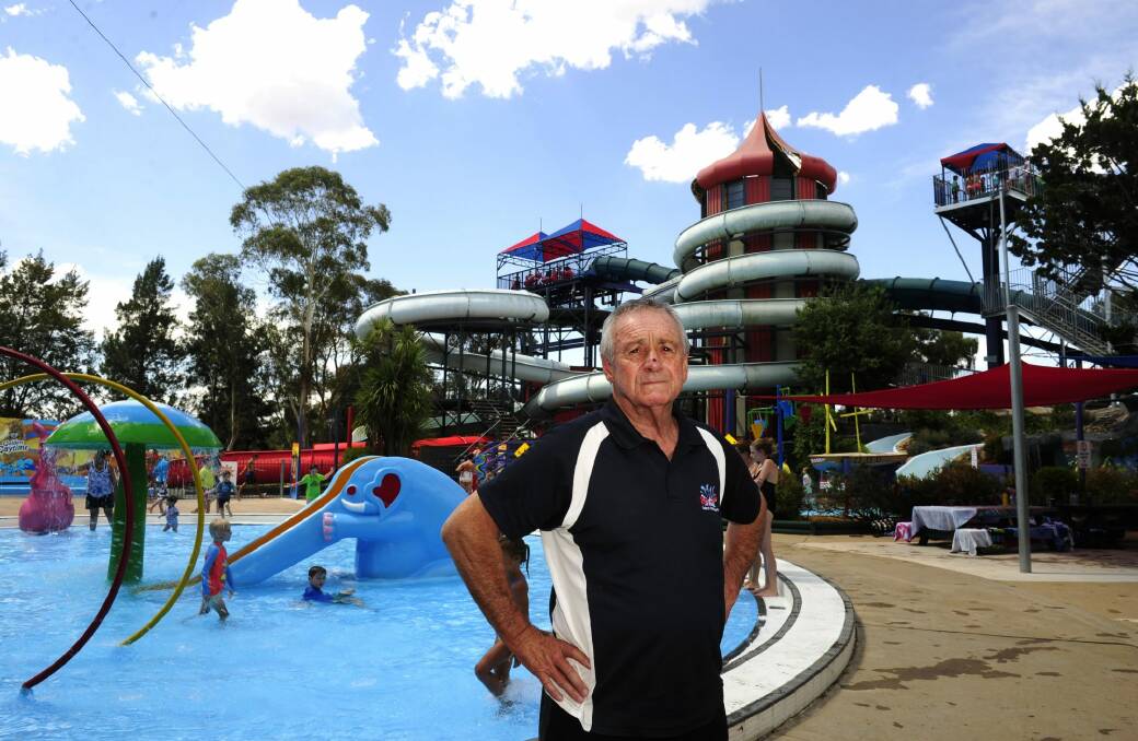 Ron Watkins at The Big Splash water park in Macquarie was forced to send away up to 400 customers after an unexpected power outage. Photo: Melissa Adams