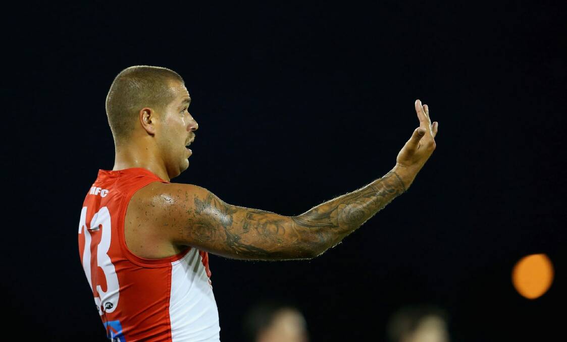 Pride: Lance Franklin will play in Friday's annual Marn Grook clash at the SCG. Photo: Getty Images