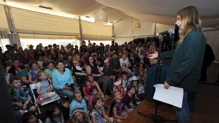 Floriade ambassador, Bindi Irwin, attracted large crowds. Photo: Graham Tidy