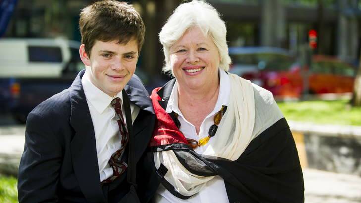 HEALTH BATTLE: ACT Legislative Assembly Speaker Vicki Dunne and her son Conor, 15, who has cystic fibrosis. Photo: Rohan Thomson