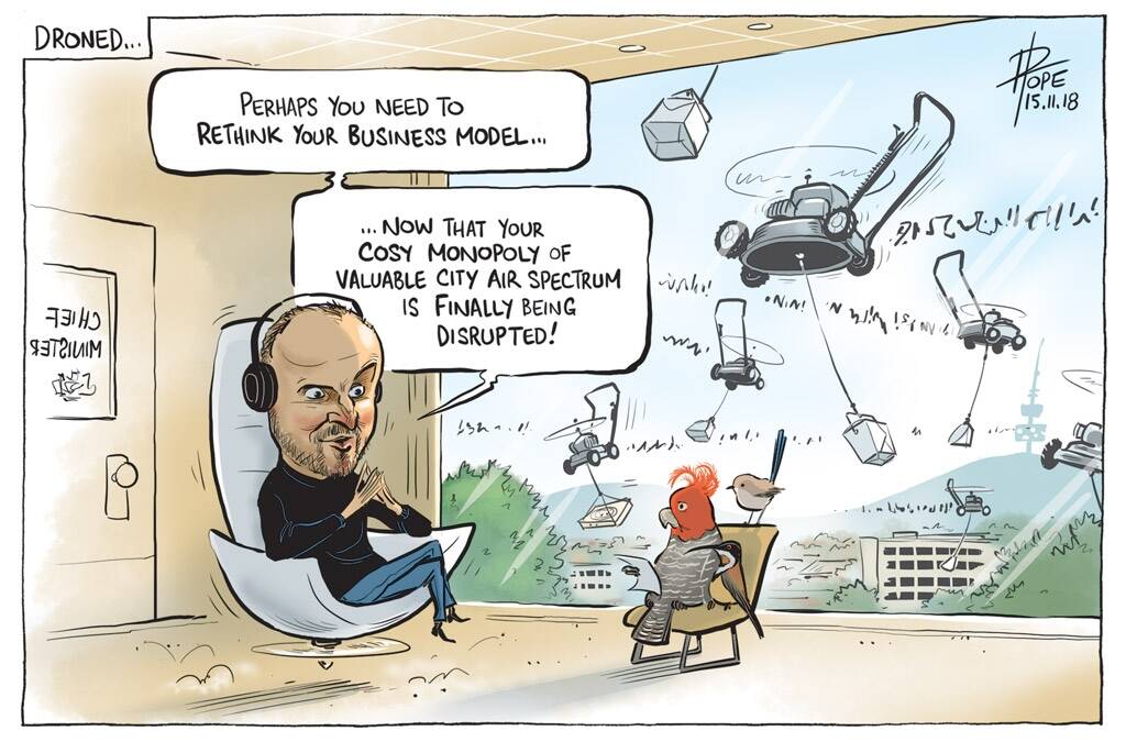 The Canberra Times editorial cartoon for Thursday, November 15, 2018. Photo: David Pope