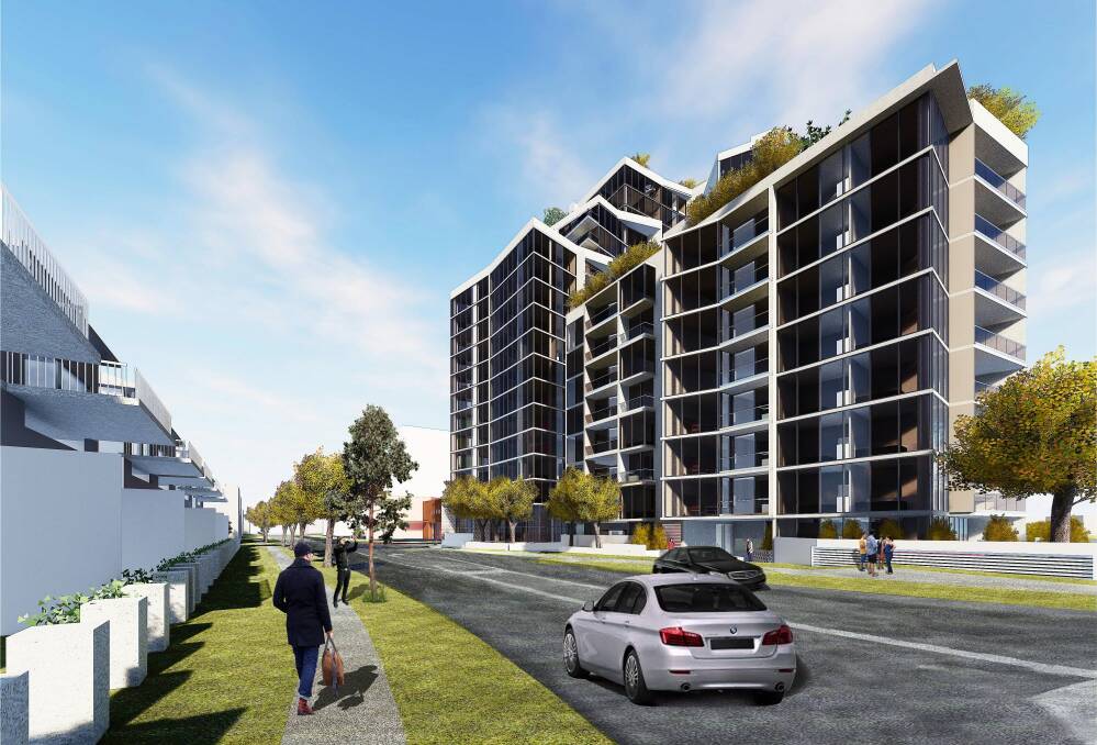 An artists impression of Air Apartments, which will range from eight-stories to 18. Photo: Supplied