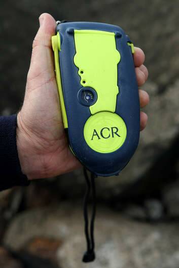 A digital radio EPIRB personal emergency beacon. Photo: Kirk Gilmour