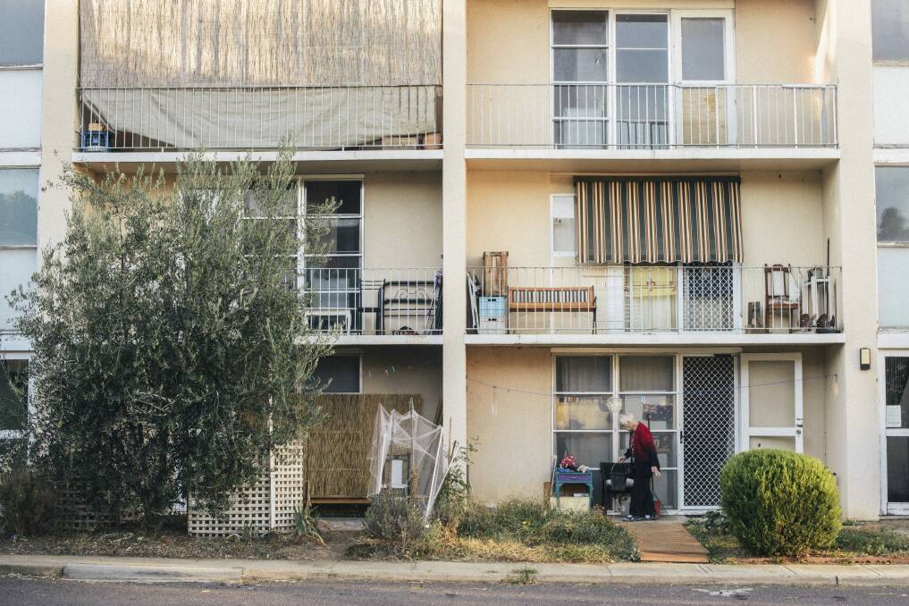 Public housing on Northbourne Avenue, pictured in 2015, which was slated for demolition. Photo: Rohan Thomson