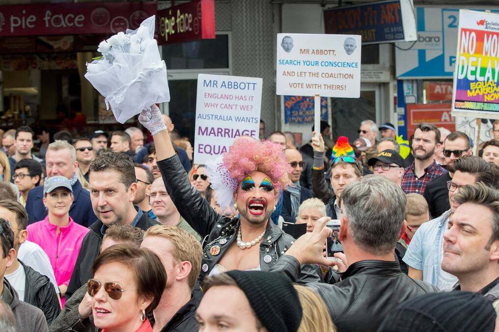 Marriage equality transcends politics and  should be a candidate for a plebiscite. Photo: Michele Mossop
