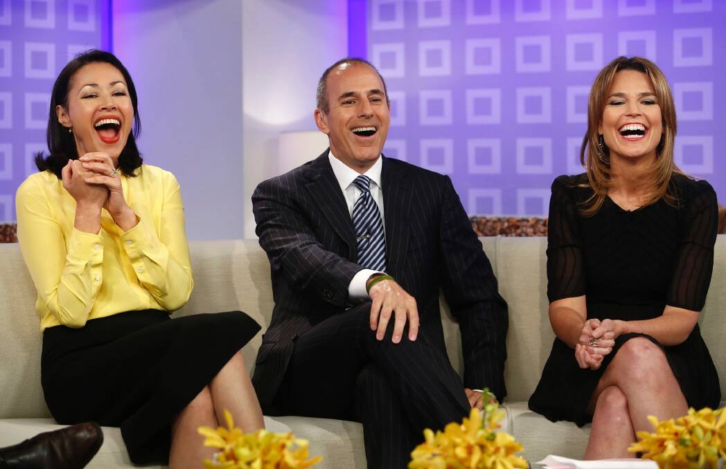 Breakfast TV bloodbath: Ann Curry with Matt Lauer before she was replaced on the <i>Today Show</i> with Savannah Guthrie. Photo: NBC NewsWire