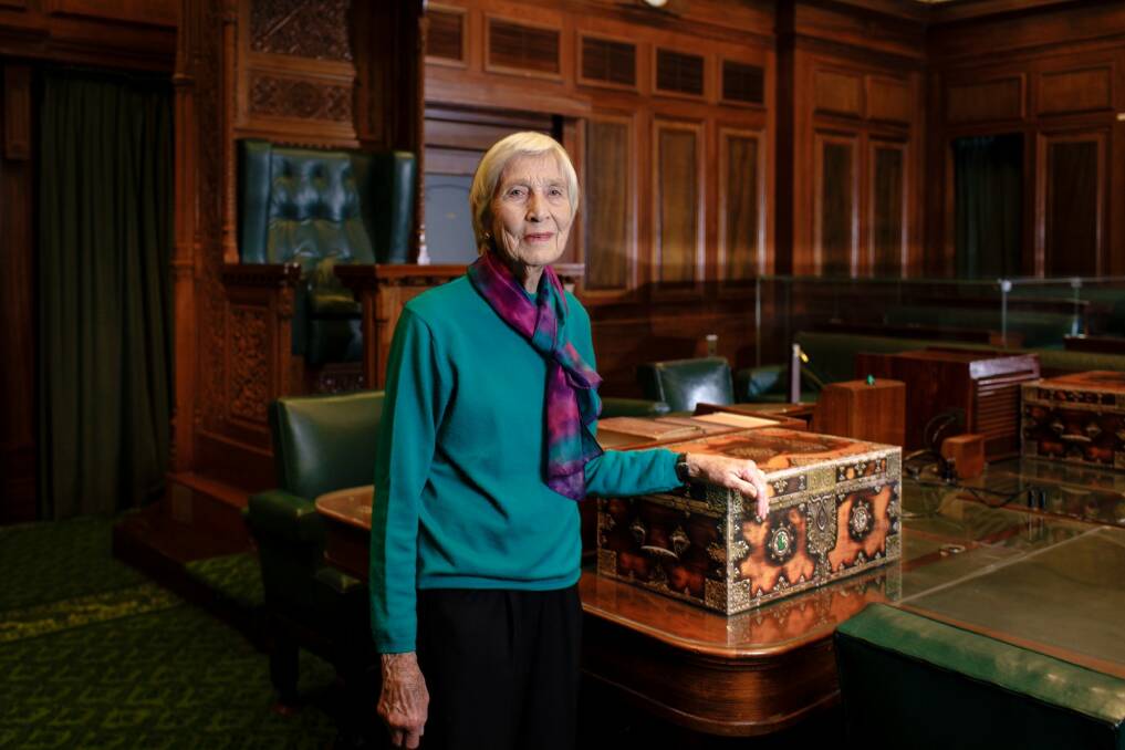 Sir Robert Menzies' daughter Heather Henderson at Old Parliament House. Photo: Sitthixay Ditthavong