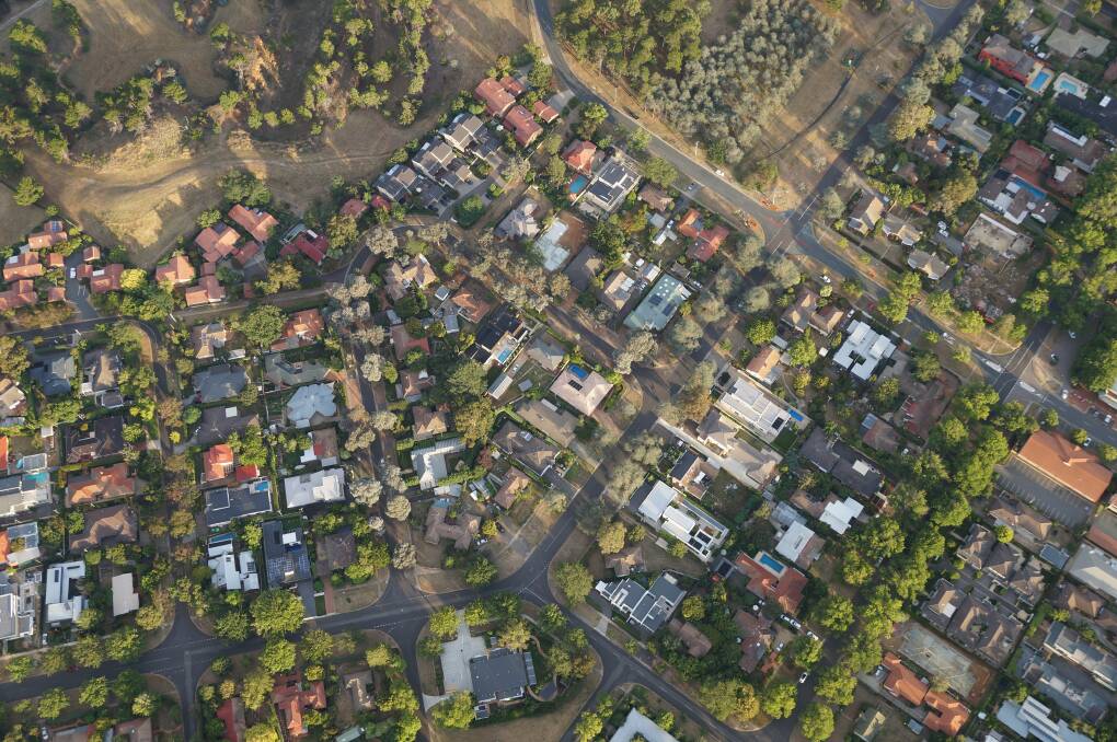 Hundreds of blocks throughout Canberra are subject to different planning rules because of the bizarre granny flat loophole.  Photo: Megan Dingwall