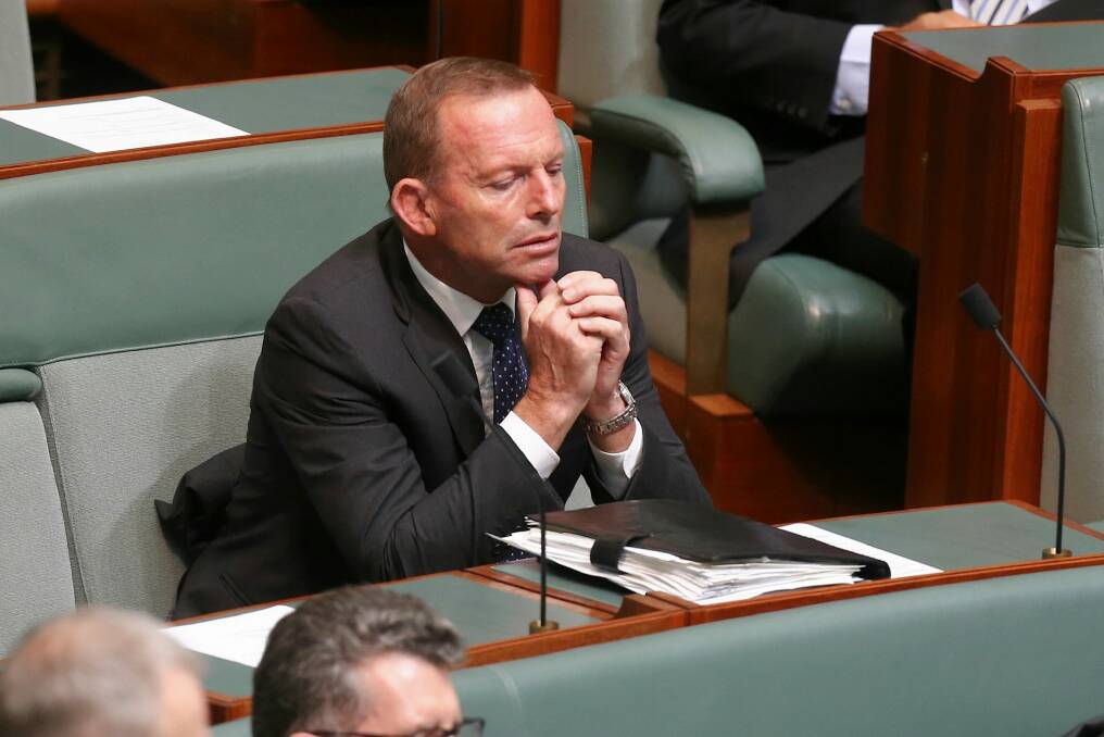 Former Prime Minister Tony Abbott was unprepared for Turnbull to take the prime ministership. Photo: Alex Ellinghausen