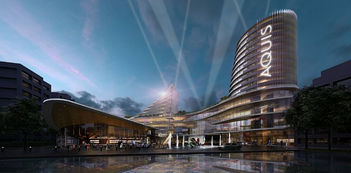 An artist's impression of the Aquis development of Canberra's casino.  Photo: Supplied