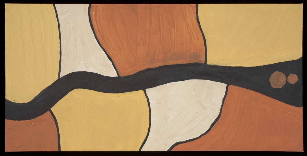 "My Country, Ngunnawal Country" (2015), painting by Ngunnawal man Adrian Brown. Photo: National Museum of Australia