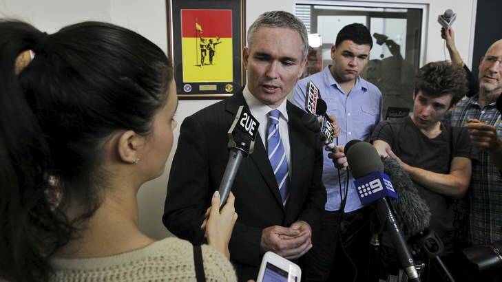 Craig Thomson MP addresses the media after leaving the Labor party and becoming an independent. Photo: Nick Moir