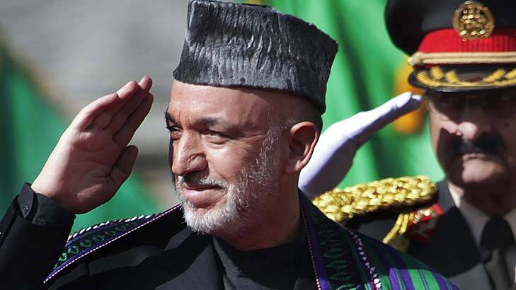 Given US special forces two weeks to withdraw ... Afghan President Hamid Karzai. Photo: AP