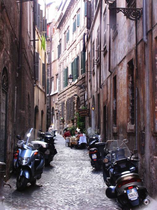 A small laneway near Piazza Navona, in Rome. Photo: Louie Douvis