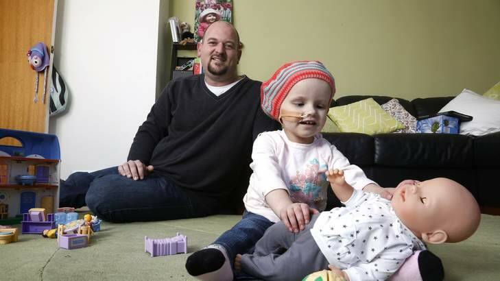 Family friend Peter Oliver has been helping with fundraising for Canberra toddler Annie McGuigan, who has a brain tumour. Photo: Jeffrey Chan