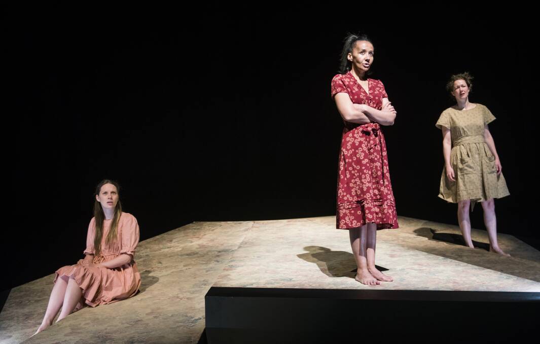<i>The Bleeding Tree</i> at The Playhouse with Sophie Ross, left, as Ada, Paula Arundell as Mother and Brenna Harding as Ida.  Photo: Elesa Kurtz