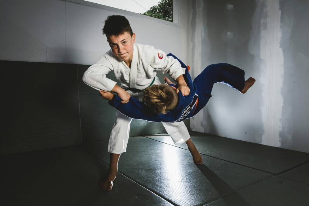 A two-time Australian judo champion, Kambah boy Kai Callaway, 12, is carrying the baton on Thursday for the Commonwealth Gam Photo: Jamila Toderas