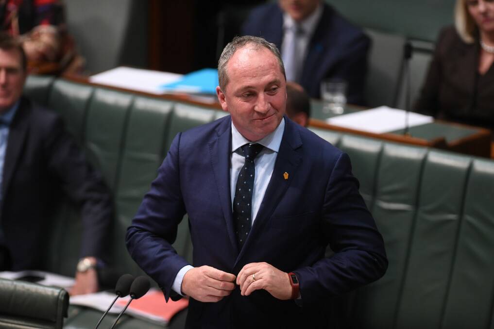 Deputy Prime Minister Barnaby Joyce won't recuse himself from his well-paid position. Photo: AAP
