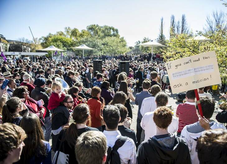 Students and staff have recently rallied to help save the ANU School of Music. The ANU, however, has been intent on cost-cutting. Photo: Rohan Thomson