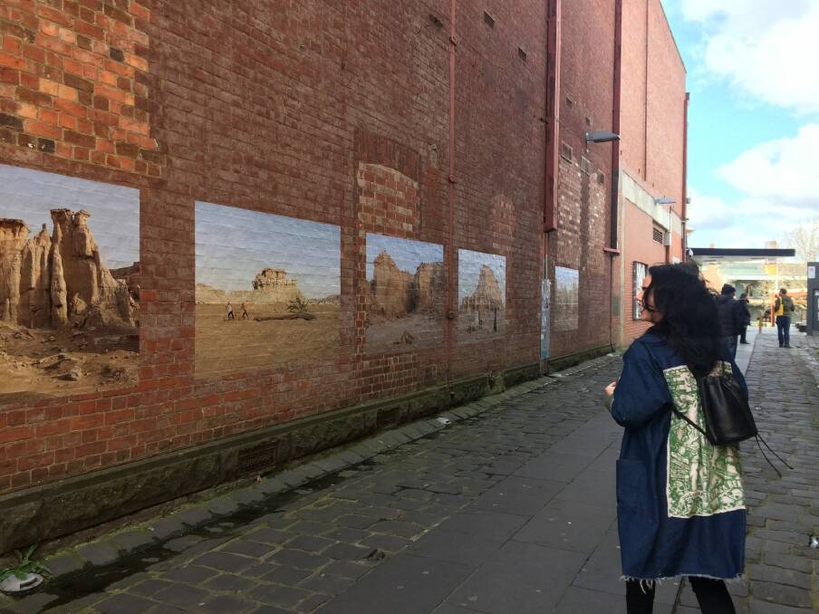 Artworks appear in laneways, cafes, shopfronts as well as the traditional gallery, for the Ballarat International Foto Biennale. Photo: Megan Doherty