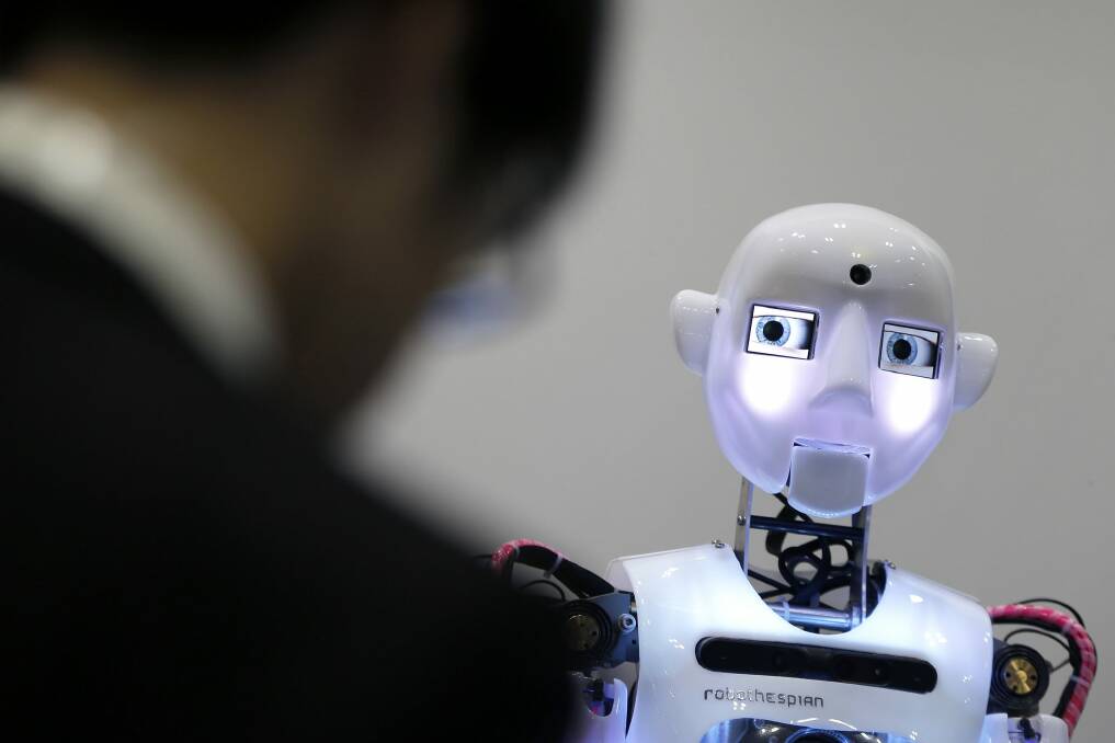 First steps: The RoboThespian interactive humanoid robot. Photo: Bloomberg