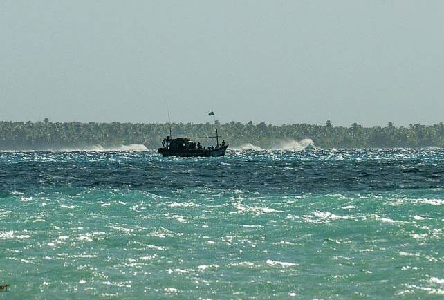 This boatload of suspected Sri Lankan boat people arrived at the Cocos Islands in July 2012. Photo: Karen Willshaw