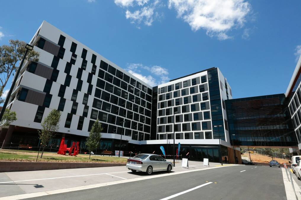 Cooper Lodge, opened at the University of Canberra in 2014, is receiving $11,000-a-room in subsidies each year to provide affordable accommodation. Photo: Jeffrey Chan 
