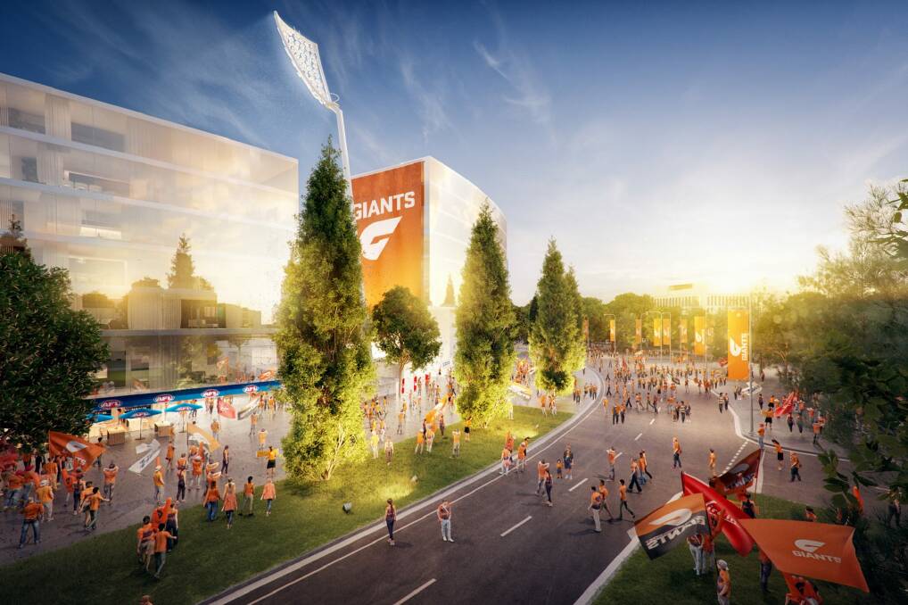 Artist's impression of the proposed Manuka Oval redevelopment, now rejected. Photo: Supplied