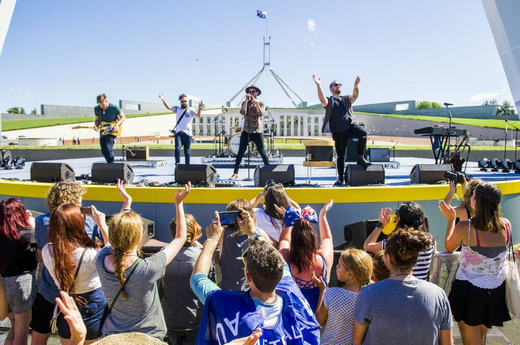 The 'Australia Day in the Capital' concert will replace the previous national event which was held outside Parliament House. Photo: Rohan Thomson