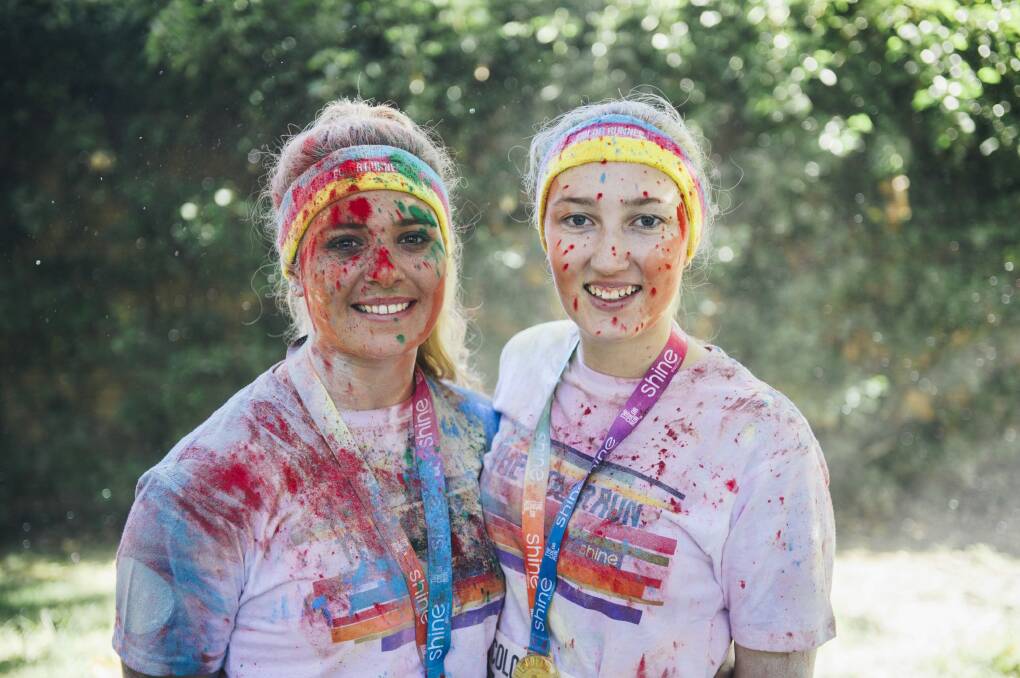 Happy runners from the 2016 Color Run in Canberra. Photo: Rohan Thomson