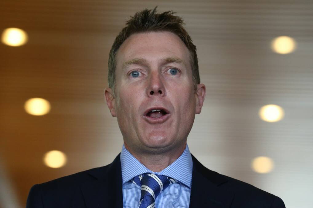 Social Services Minister Christian Porter at Parliament House on Thursday. Photo: Andrew Meares