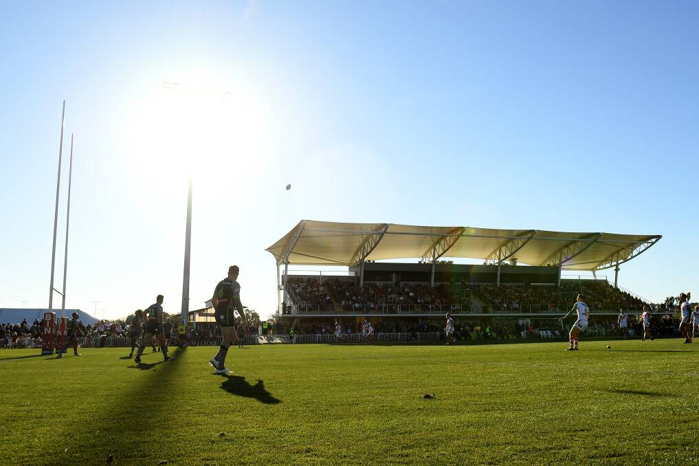 The Raiders were the away team when they faced the Dragons in Mudgee this year. Photo: Dan Himbrechts