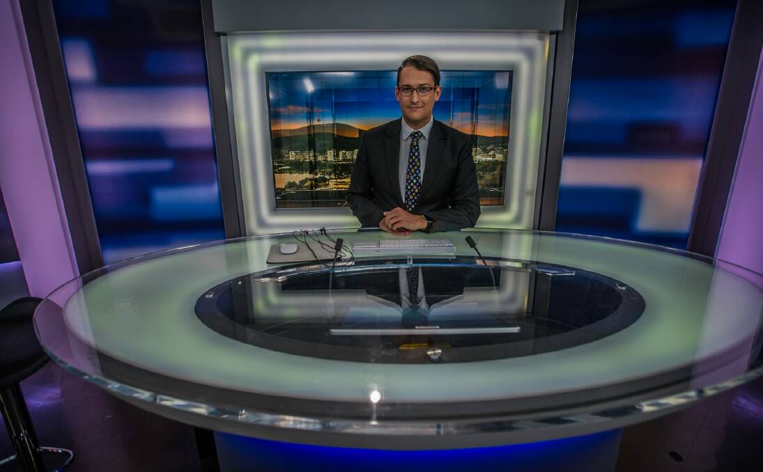 Dan Bourchier, Canberra's new ABC TV newsreader.  Photo: Karleen Minney.