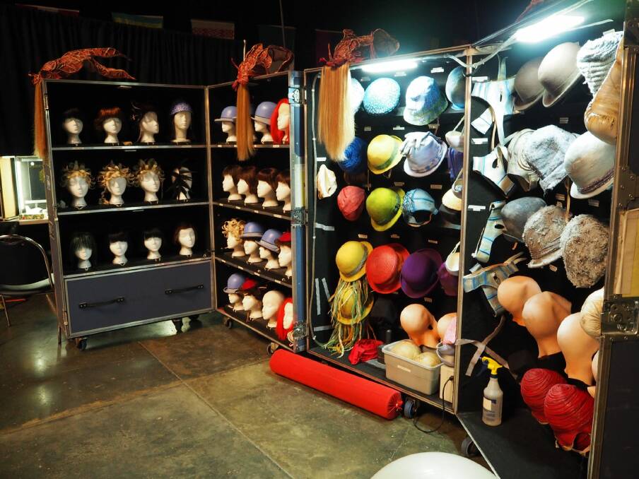The wigs and hats used for the show are all made in the workshop in Montreal. Photo: Clare Colley